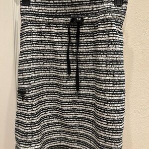 Talbots Black and White Stripped Skirt